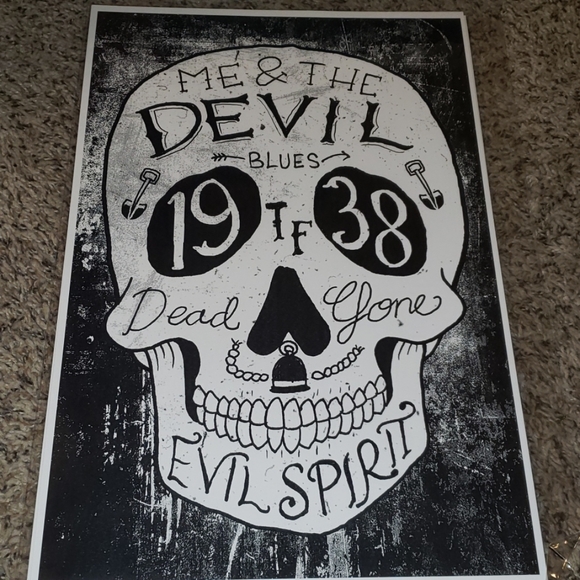 Too Fast Me & The Devil Dead & Gone  Evil Spirit 19 38 11"x17" Tattoo Art Print - Picture 1 of 8
